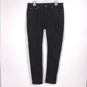 Nudie Jeans Men’s Black Skinny Lin Denim Jeans Size 33x32
